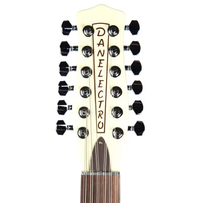 Danelectro D59V12-VWHT Shorthorn Shape Vintage 12-String Electric Guitar image 8