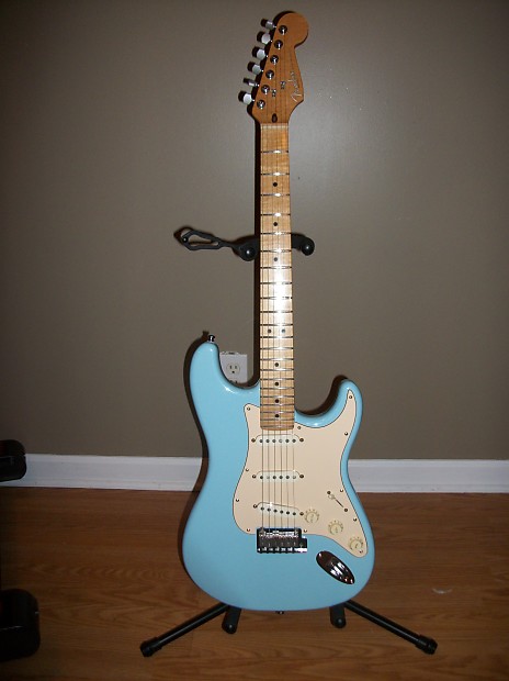 Fender strat light sales blue