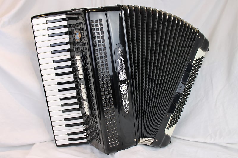 4342 - Black Baldoni Piano Accordion LMMH 41 120 | Reverb