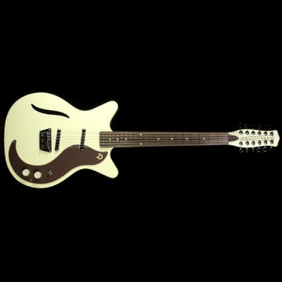 Danelectro D59V12-VWHT Shorthorn Shape Vintage 12-String Electric Guitar w/Hard Case image 2