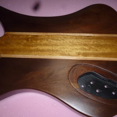100%gouge handcarved Rickenbastard style bass guitar,3 months of work,with full hardware image 10