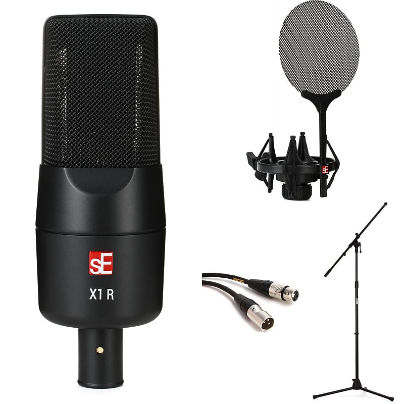 sE Electronics X1 Studio Bundle – Mic Stand – (2) XLR Cable