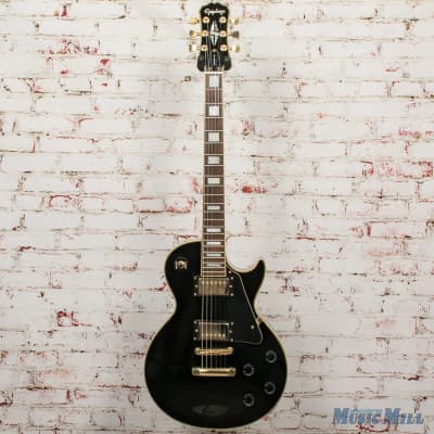 1991 Epiphone Les Paul Custom Ebony Made in Korea x0420