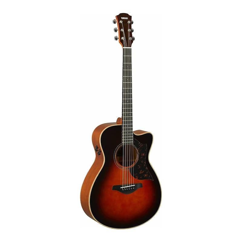 Yamaha AC3M TBS Small Body Cutaway Acoustic Electric Guitar - Mahogany - Tobacco Brown Sunburst image 1