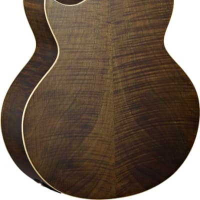 Ortega Guitars KTSM-5 Ken Taylor Signature Series Long Scale 5-String Acoustic Bass Solid Spruce Top, Flamed Mahogany Back & Sides, Gloss Finish with Built-in Electronics & Cutaway for sale