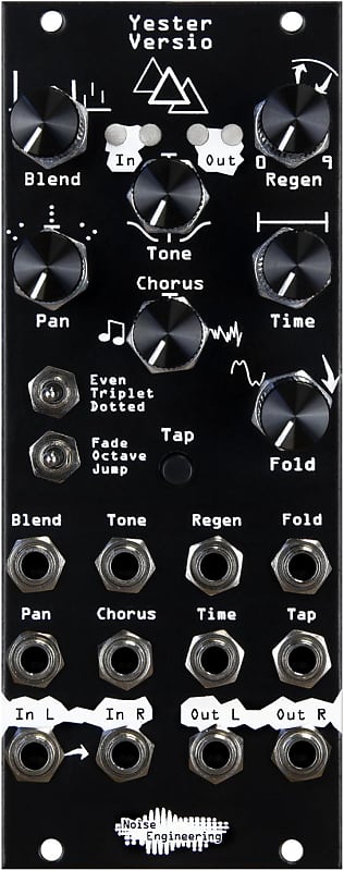 Noise Engineering Yester Versio Delay and Pitch-shifting Distortion Eurorack Module - Black image 1
