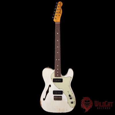 Fender Custom Shop Masterbuilt Greg Fessler 1968 Tele Thinline Relic Olympic White Used image 4