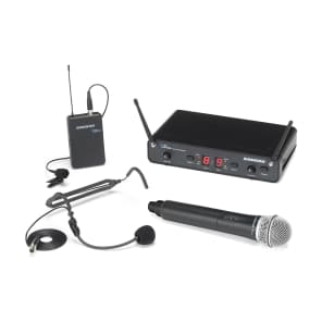 Samson Concert 288 All-In-One Dual-Channel UHF Wireless Handheld/Lavalier Mic System - H Band (470-518 MHz)