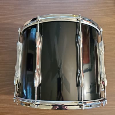 Premier 12x14 Marching Snare 70s/80s Vintage 8 Lugs with Die Cast Hoops Black Wrap image 3