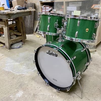 Ludwig Hollywood 1969 Green sparkle image 3