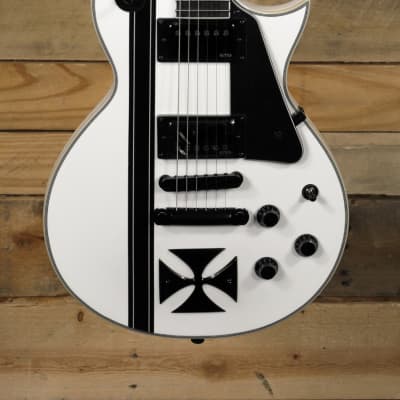 ESP LTD James Hetfield Iron Cross Electric Guitar Snow White w/ Case image 2