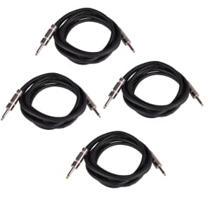 Seismic Audio Q12TW10-4PACK 12-Gauge 2-Conductor 1/4" TRS to 1/4" Speaker Cable - 10' (4-Pack)