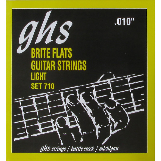 GHS 710 Brite Flats Flatwound Electric Guitar Strings (10-46) image 1