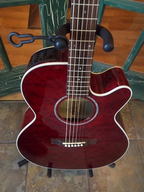 Takamine G-Series EG440C Acoustic Electric Guitar w/Case in Red 