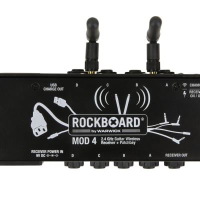 RockBoard MOD 4 & U2 Transmitter - 2.4 GHz Guitar Wireless Receiver, Transmitter + TRS Patchbay image 5