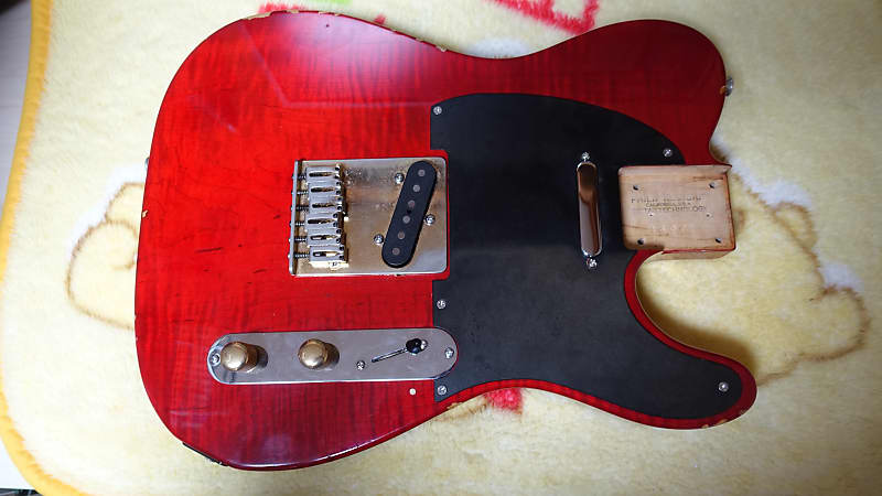 Moon TL type Philip Kubicki 1P Figured Maple Body Red Made
