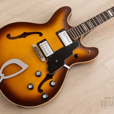 1980 Guild Starfire IV SF4 Sunburst w/ HB-1 Humbuckers & Case, USA Westerly for sale
