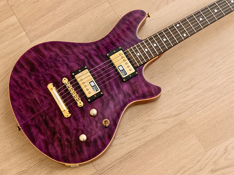 2014 Edwards by ESP E-PO-105D/QM Potbelly, See Thru Purple w/ Seymour  Duncan Pickups, Japan