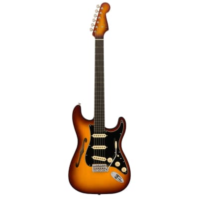 Fender Limited Edition Suona Stratocaster Thinline Electric Guitar w/ Ebony Fretboard - Violin Burst image 3