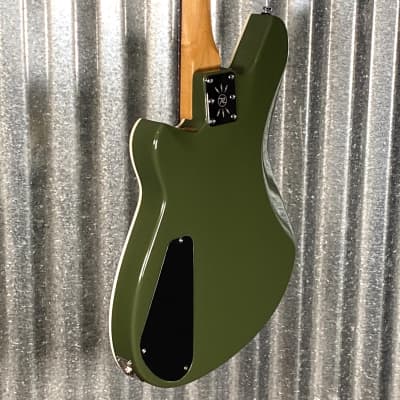 Reverend Descent RA Army Green Baritone Guitar #61220 image 7