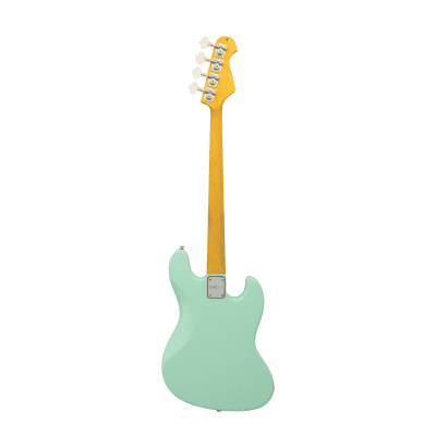 CNZ Audio JB Left Handed Electric Bass Guitar - Maple Neck, Surf Green image 2