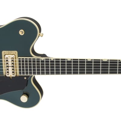 GRETSCH - G6609TG Players Edition Broadkaster Center Block Double-Cut with String-Thru Bigsby and Gold Hardware  USA FullTron Pickups  Cadillac Green - 2401900846 image 3
