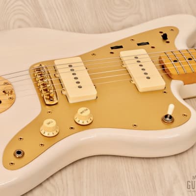 2012 Fender Jazzmaster '58 Vintage Reissue FSR Gold Guard JM66G Blonde w/ Maple Fretboard, Japan MIJ image 6