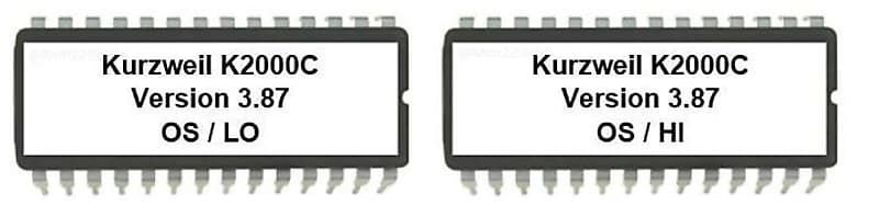 Kurzweil K2000 K2000R K2000RS EPROMs V3.87C. Brand New. Firmware OS Update Calvin Upgrade image 1