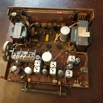 Harman Kardon HA-10 The Solo Integrated Tube Amp Receiver Radio EL84 RARE 1958 - Black & Gold image 6