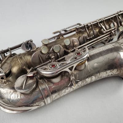 SELMER Balanced Action BA Alto Saxophone - Satin Silver Plated w Gold Wash Bell! image 2
