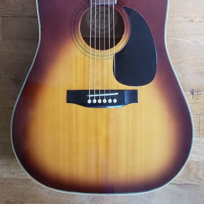 Goya/Martin G-312 TS 1970s Tobacco Sunburst Acoustic Guitar w/Bag image 1