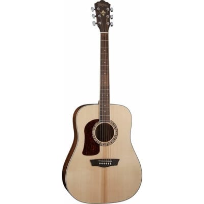 Washburn - Heritage 10 Series - HD10SLH - Left-Handed Acoustic Guitar - Natural Gloss Finish image 9