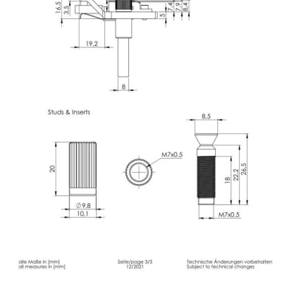 Schaller Nickel Floating Classic Tremolo Trem System w/ R2 Nut, 32 Block image 2