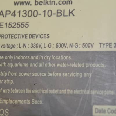 Belkin AP41300-10-BLK Home Theater Power Surge Protector (used) image 22