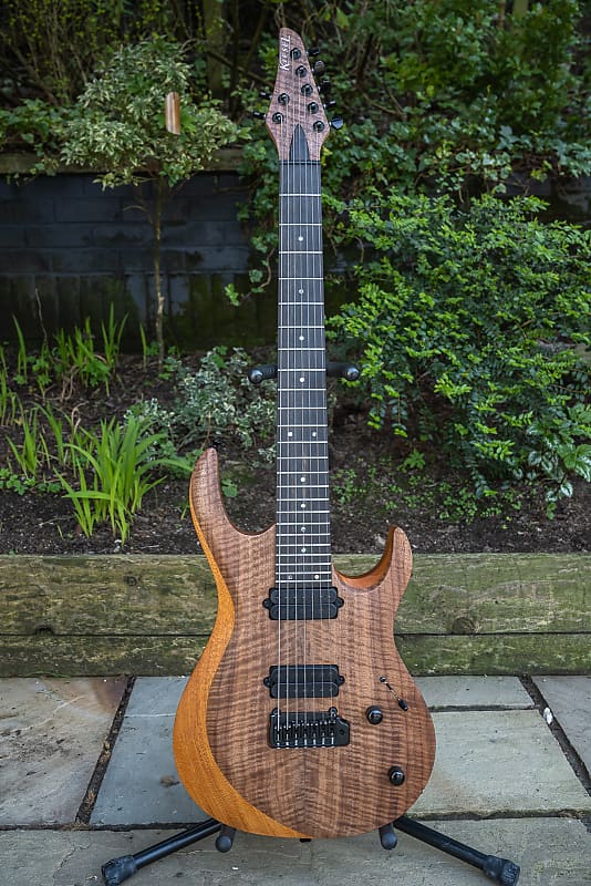 Kiesel Aries 7 String Guitar Claro Walnut/Mahogany | Reverb