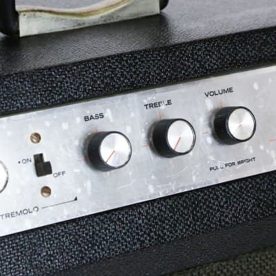 1965 Guild Thunder 1 Model T1-12 Black Vintage Electric Guitar Amplifier 12” Speaker Small Tube Combo Amp image 9