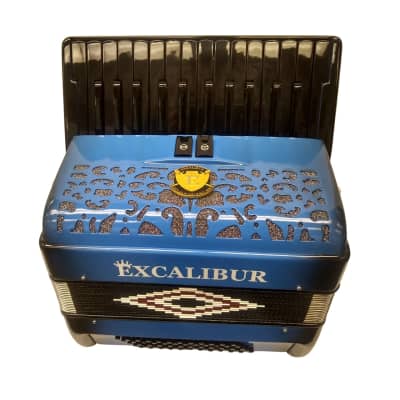 Excalibur Super Classic PSI Series Blue Fade 60 Bass Piano Accordion image 4