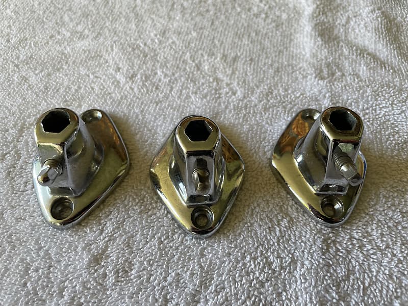 Set of 3 hex tom brackets vintage Pearl Japanese Chrome Reverb