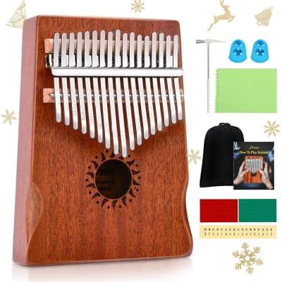 Christmas Gift 17 Key Kalimba Thumb Piano Bundle Full Kit image 5