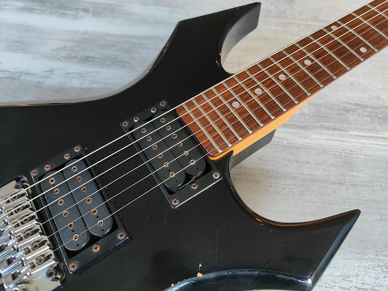 1989 BC Rich NJ Series RWG-OF Warlock (Black) | Reverb