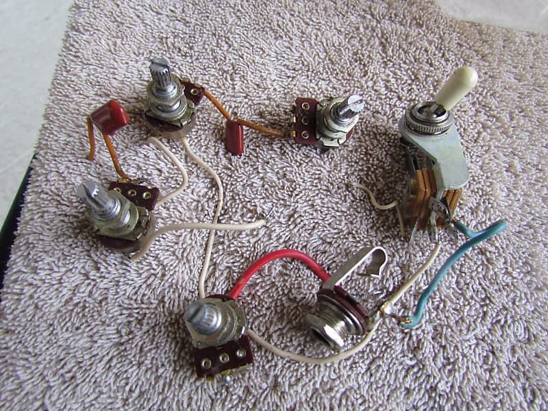Import Wiring Harness 2 Volume 2 Tone Wing Harness With Jack, Switch & Capacitors 500K Mini Pots image 1