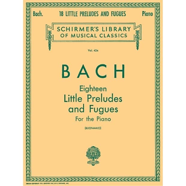 Bach: 18 Little Preludes and Fugues: Piano Solo (Schirmer's Library of Musical Classics) image 1