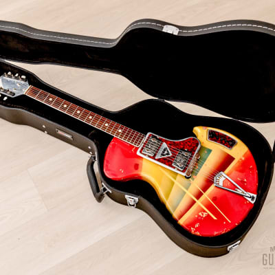 1960s Wandré Rock Oval Vintage Aluminum Neck Guitar w/ Case, Italy image 17
