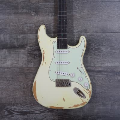 AIO S3 Electric Guitar - Relic Olympic White (Ebony Fingerboard) for sale