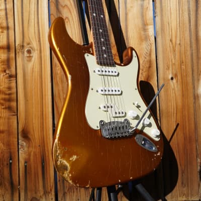 G&L USA CUSTOM SHOP Legacy - Yukon Gold Metallic Nitro Heavy Aged 6-String Electric Guitar w/ Tolex Custom Shop Case (2023) image 6