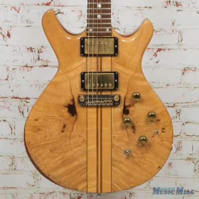 1982 Moonstone Eclipse Natural Burl Double Cut Electric Guitar (USED) image 1