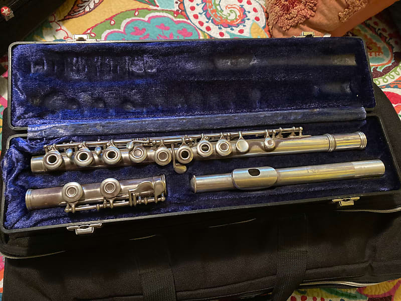 Gemeinhardt 3SS SOLID SILVER Flute Offset G w/ C foot circa Reverb