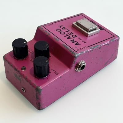 1980 Ibanez AD-80 Analog Delay BBD MN3005 Early 18v Echo Reverb Vintage Original Pink Effects Pedal image 6