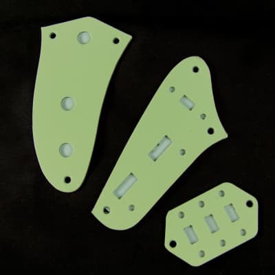 Control Plate Set For Jaguar Style Guitar ,Plastic PVC 3ply Mint Green (Set of 3 )