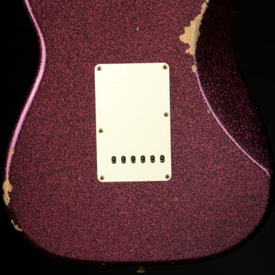 Fender Custom Shop LTD 1965 Stratocaster Relic – Aged Magenta Sparkle image 4